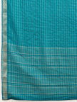 Green Silk Blend Solid Saree With Zari Border & Unstitched Blouse Featured In Mirzapur