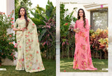 Gardenia-25 : Soft Georgette Floral Printed Saree with Printed Blouse