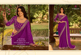 Saathiya: Chiffon Organza Designer Embroidered Sarees with Tusser Silk Blouse