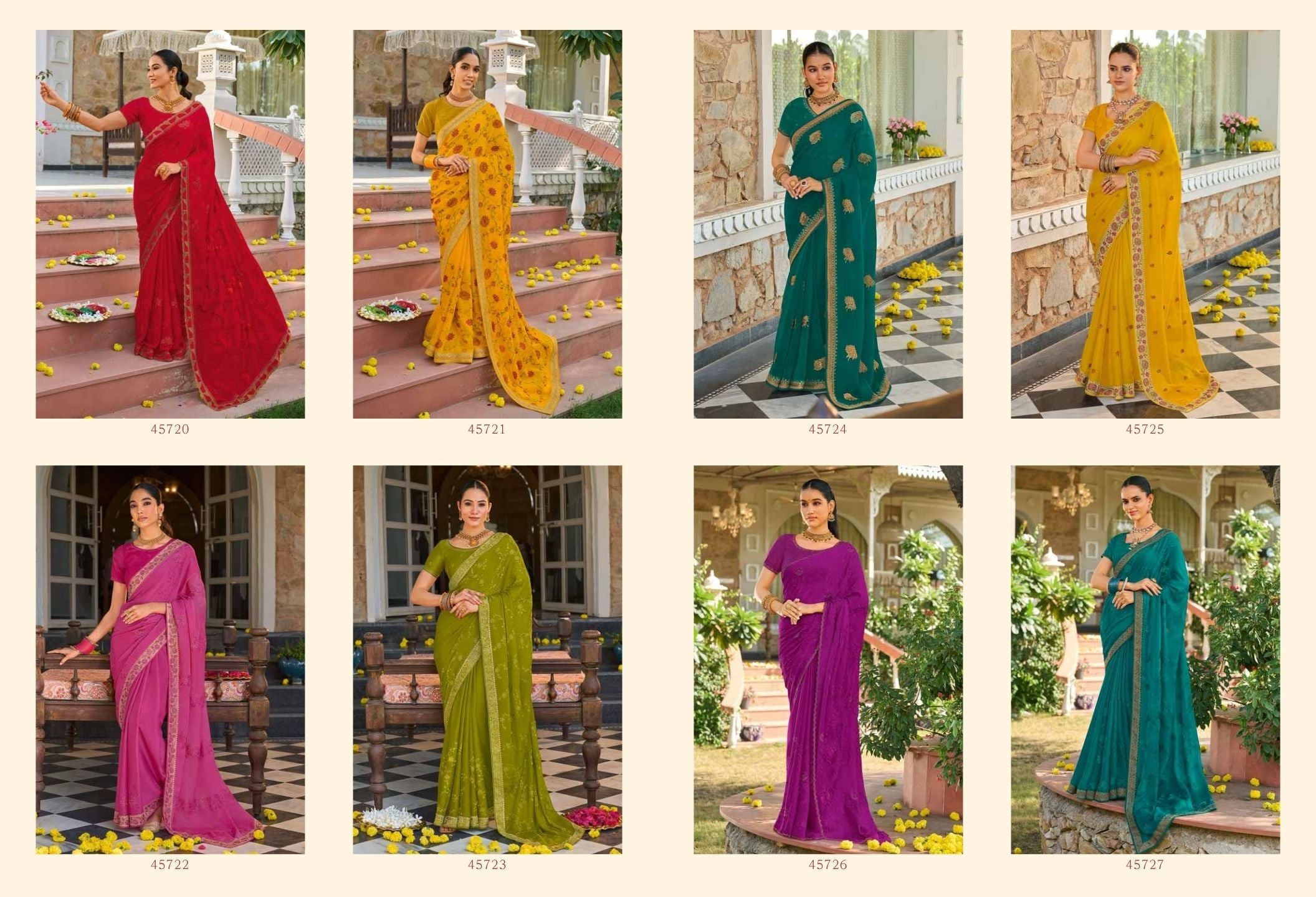 Maika: Chiffon Embroidered Sarees with Dupian Silk Blouse