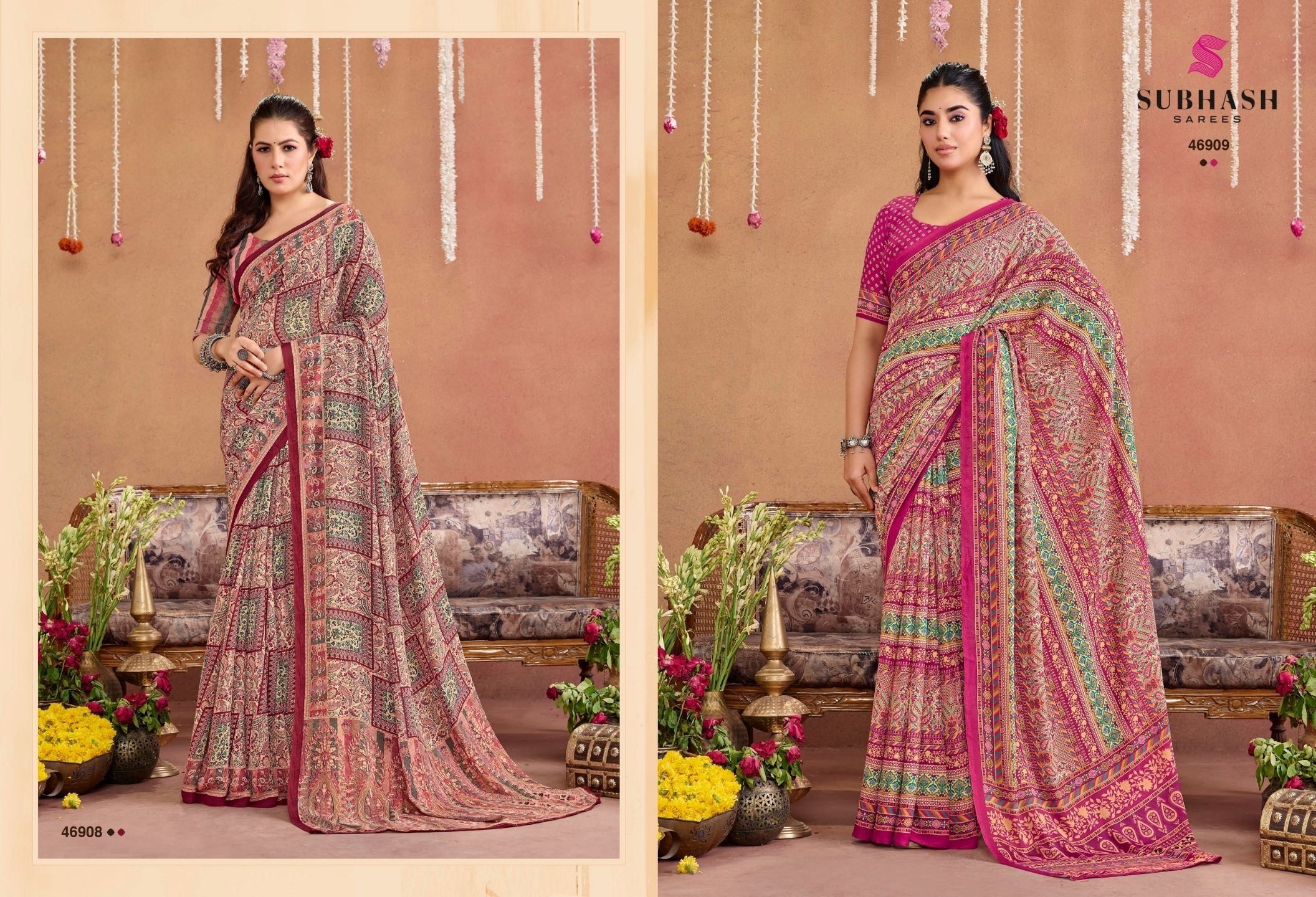 Suhani-16 : Georgette Printed Saree with Georgette Printed Blouse