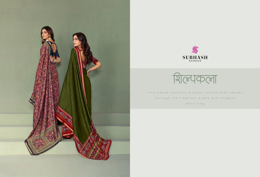 Paalika-03 : Silk Chanderi Mal Cotton Printed Saree with Silk Chanderi Blouse