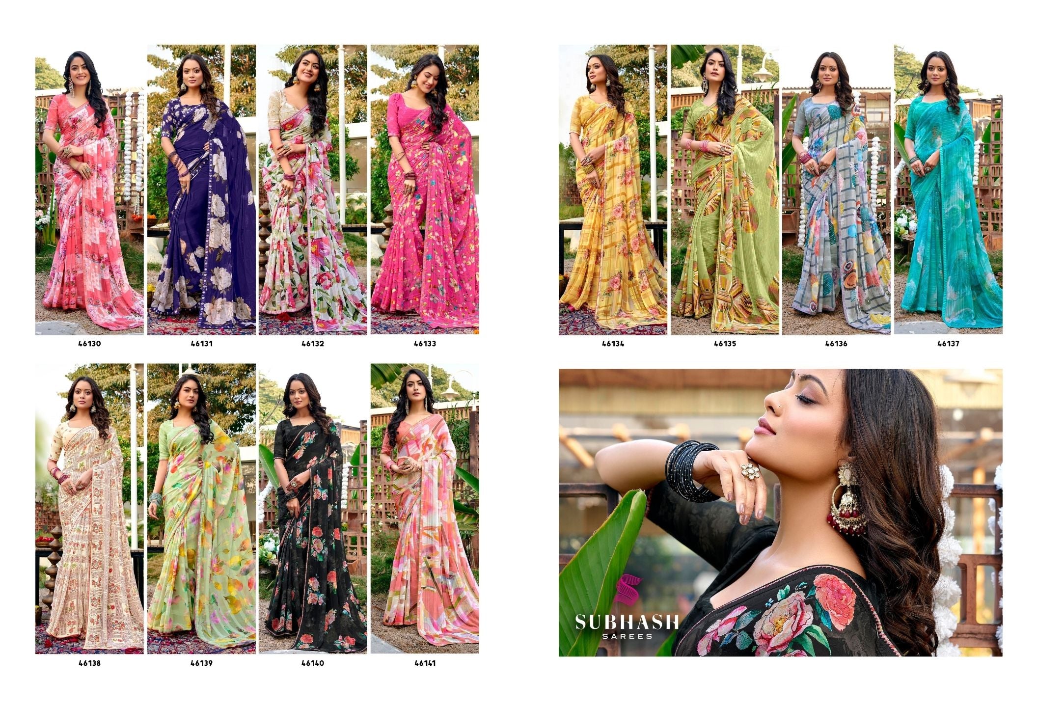 Prakruti-16: Georgette Printed Sarees