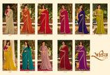 Saathiya: Chiffon Organza Designer Embroidered Sarees with Tusser Silk Blouse