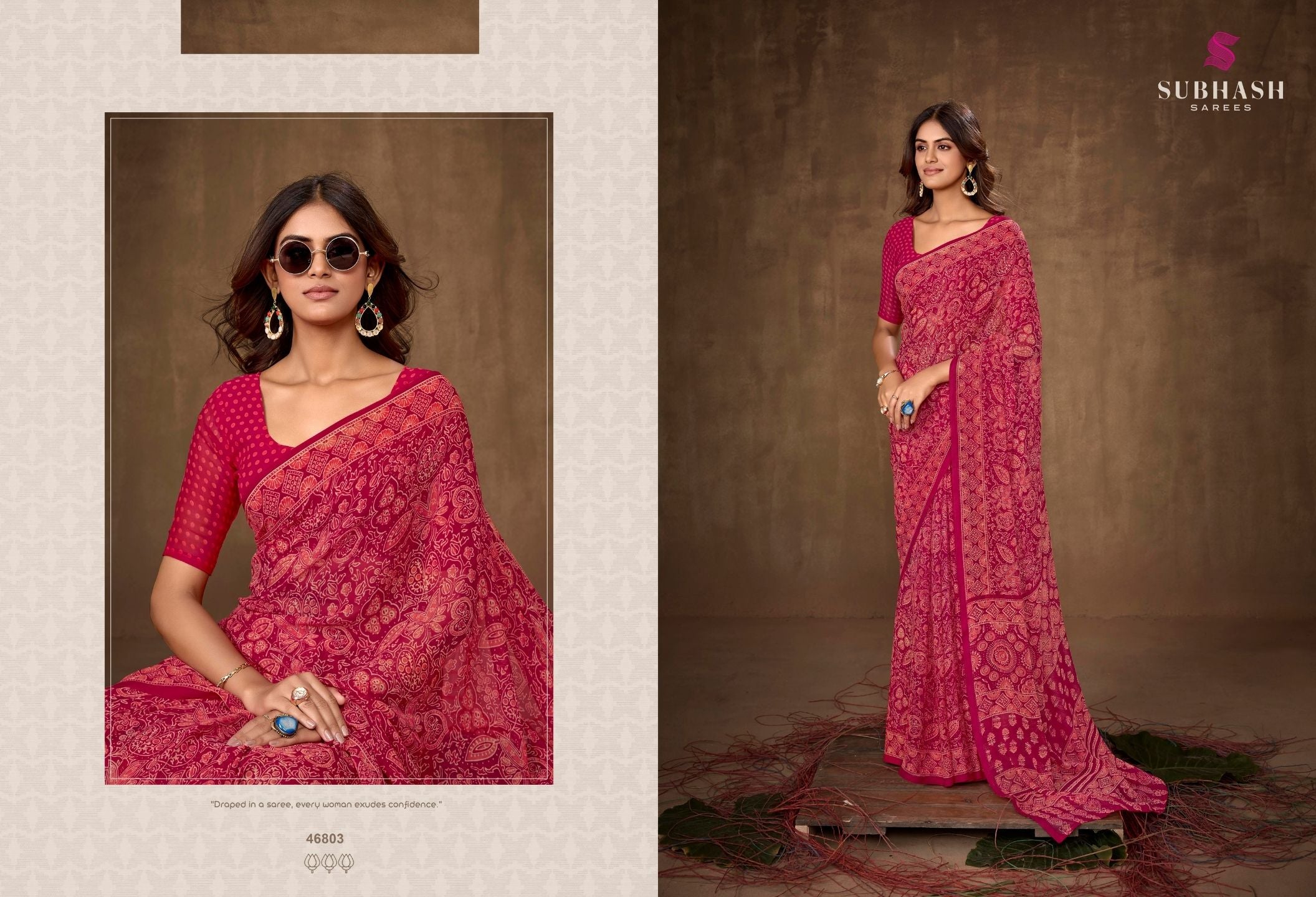 Homemaker-20 : Light Weight Georgette Printed Saree with Printed Blouse