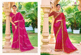 Bandhej-02 : Pure Chiffon Bandhani Print Embroidered Border Saree with Designing Blouse