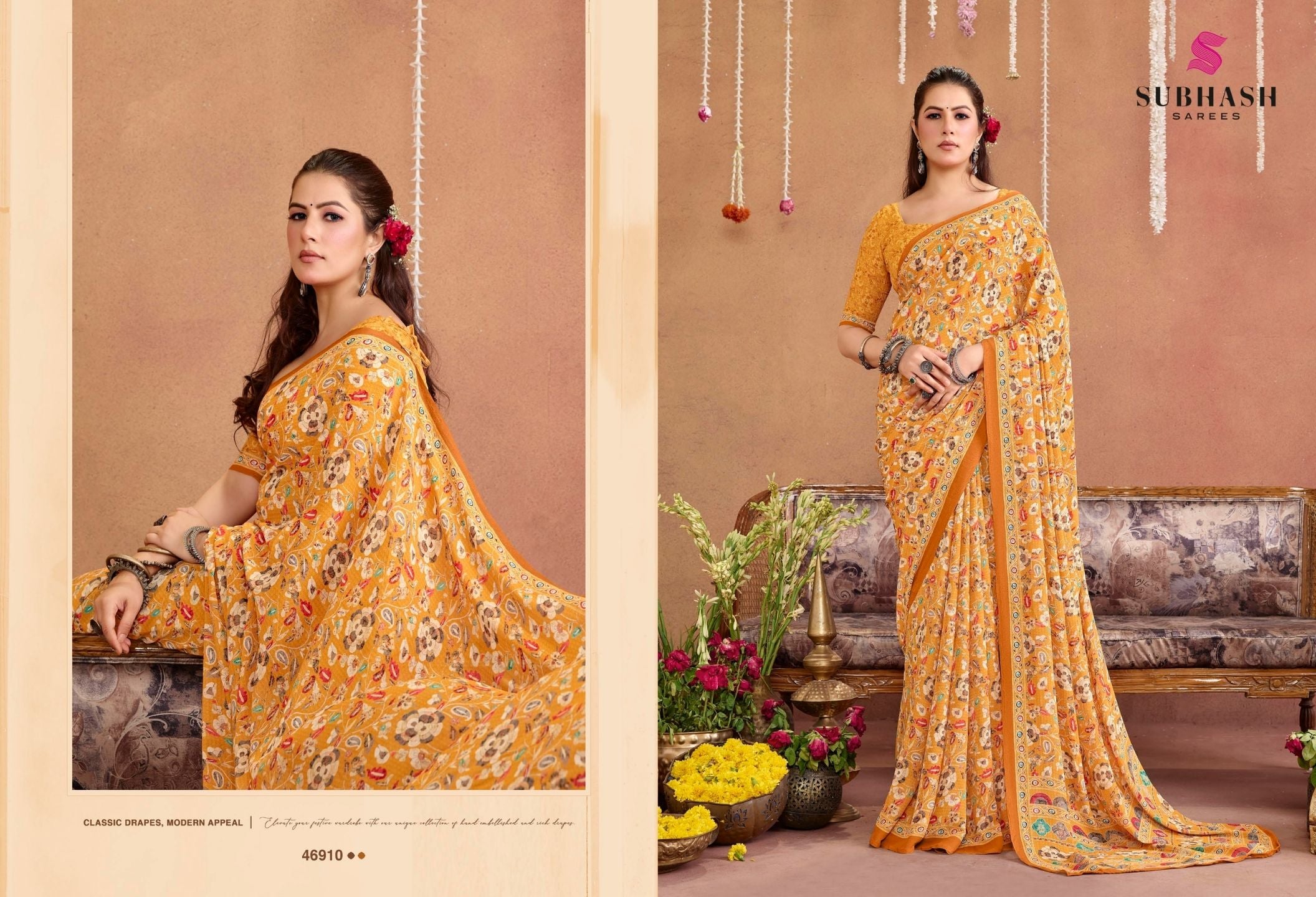 Suhani-16 : Georgette Printed Saree with Georgette Printed Blouse