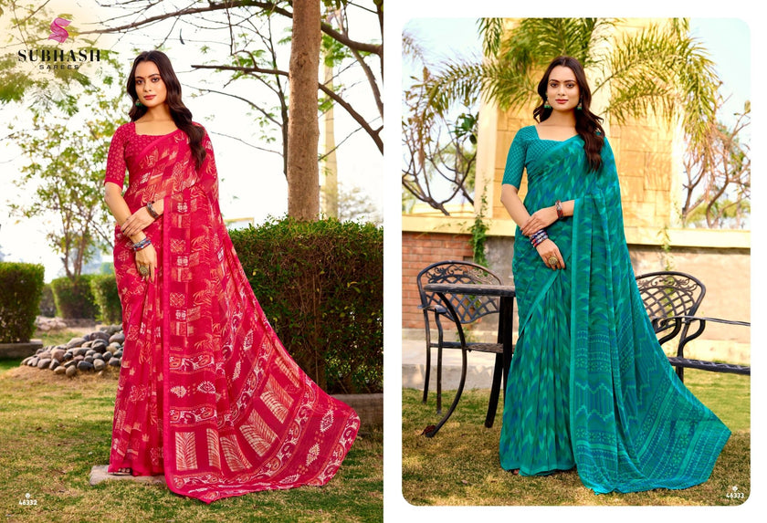 Homemaker: Georgette Printed Sarees