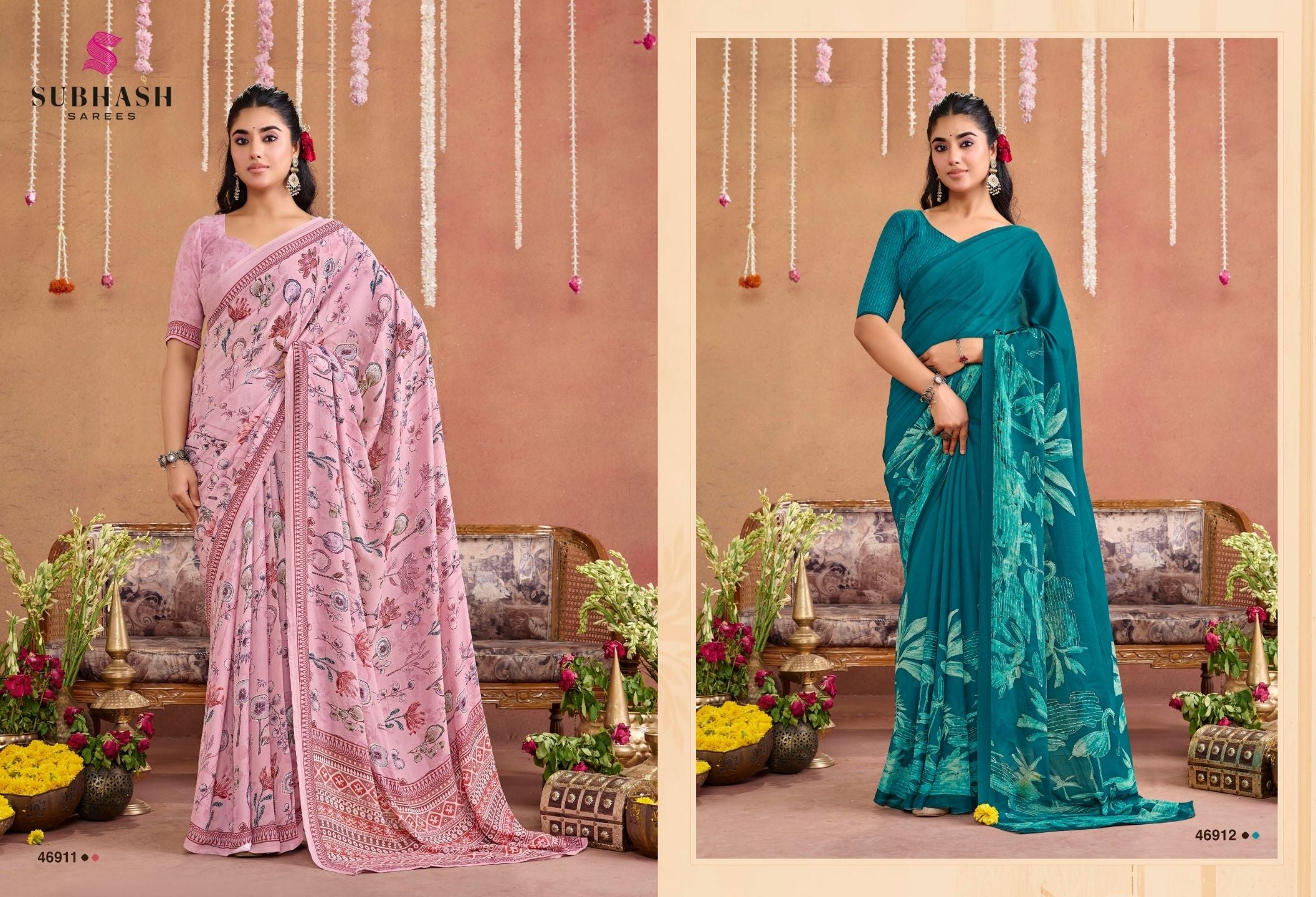 Suhani-16 : Georgette Printed Saree with Georgette Printed Blouse