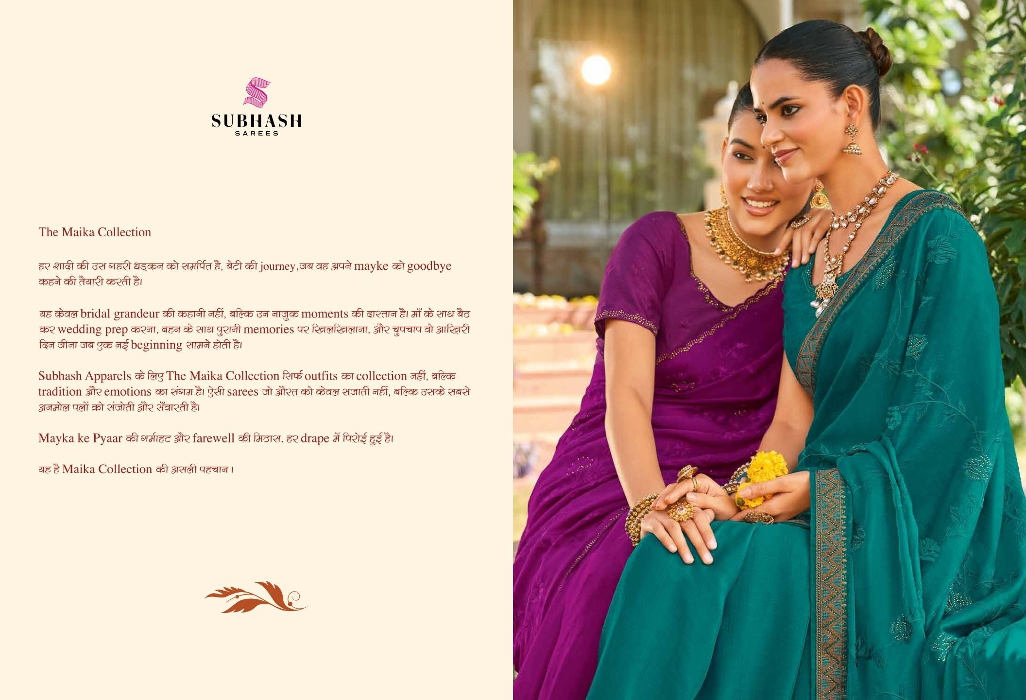 Maika: Chiffon Embroidered Sarees with Dupian Silk Blouse