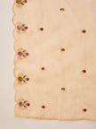 Beige Silk Blend Embroideried A-Line Kurta Trouser With Dupatta