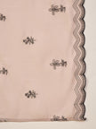 Grey Chanderi Cotton Embroideried A-Line Kurta Trouser With Dupatta