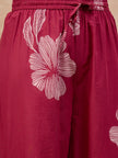 Rose Pure Cotton Floral Printed A-Line Sleeveless Kurta Trouser With Printed Dupatta