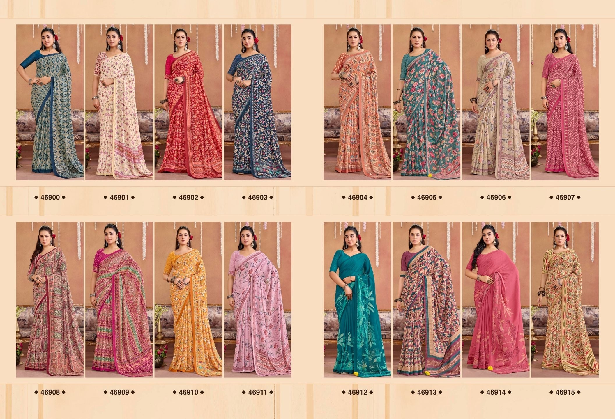 Suhani-16 : Georgette Printed Saree with Georgette Printed Blouse