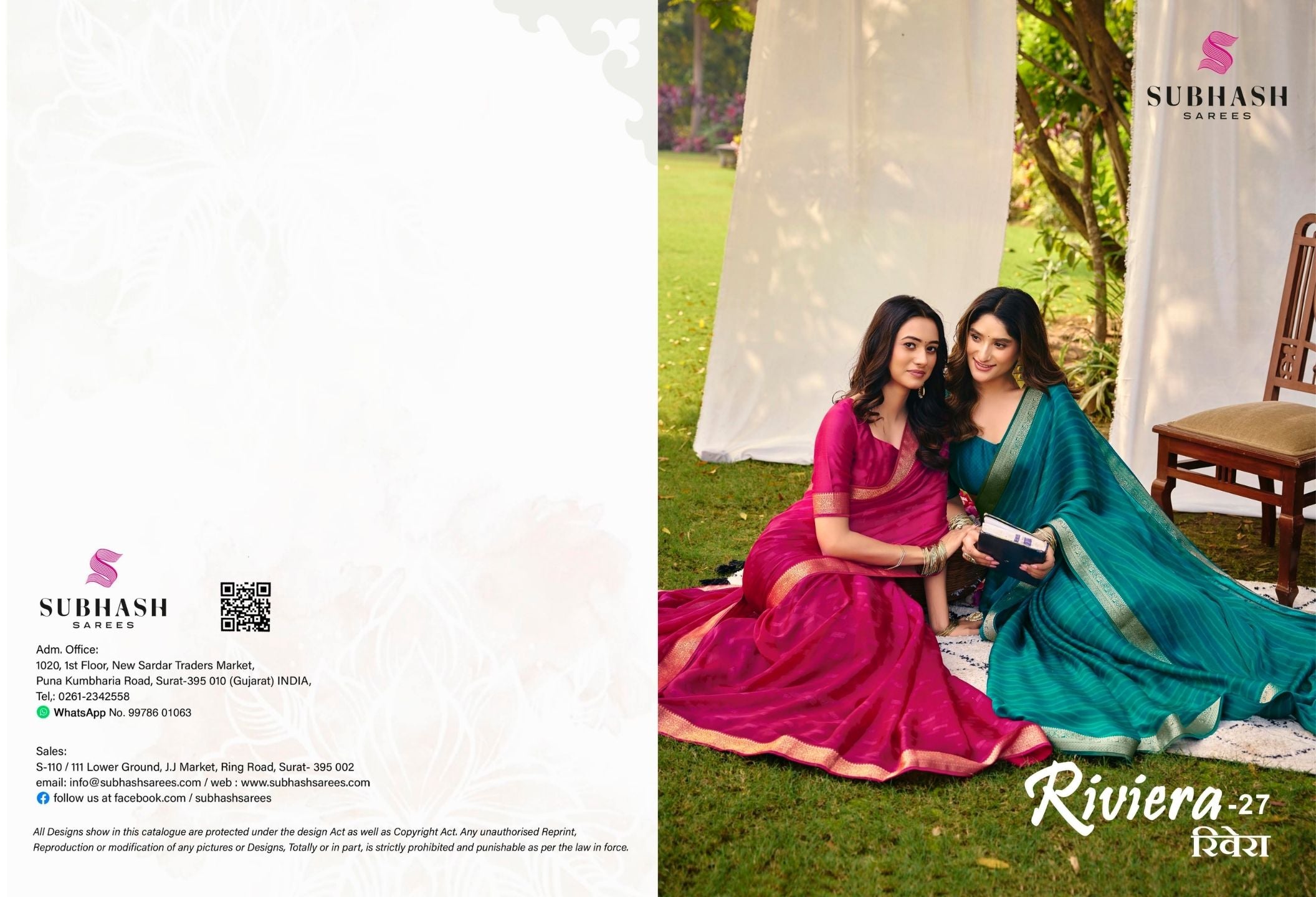 Riviera-27: Chiffon Printed Sarees with Georgette Blouse