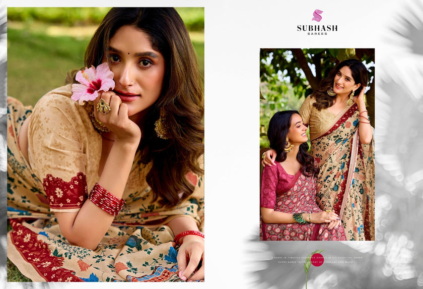 Suhani-15 : Georgette Printed Saree with Georgette Printed Blouse