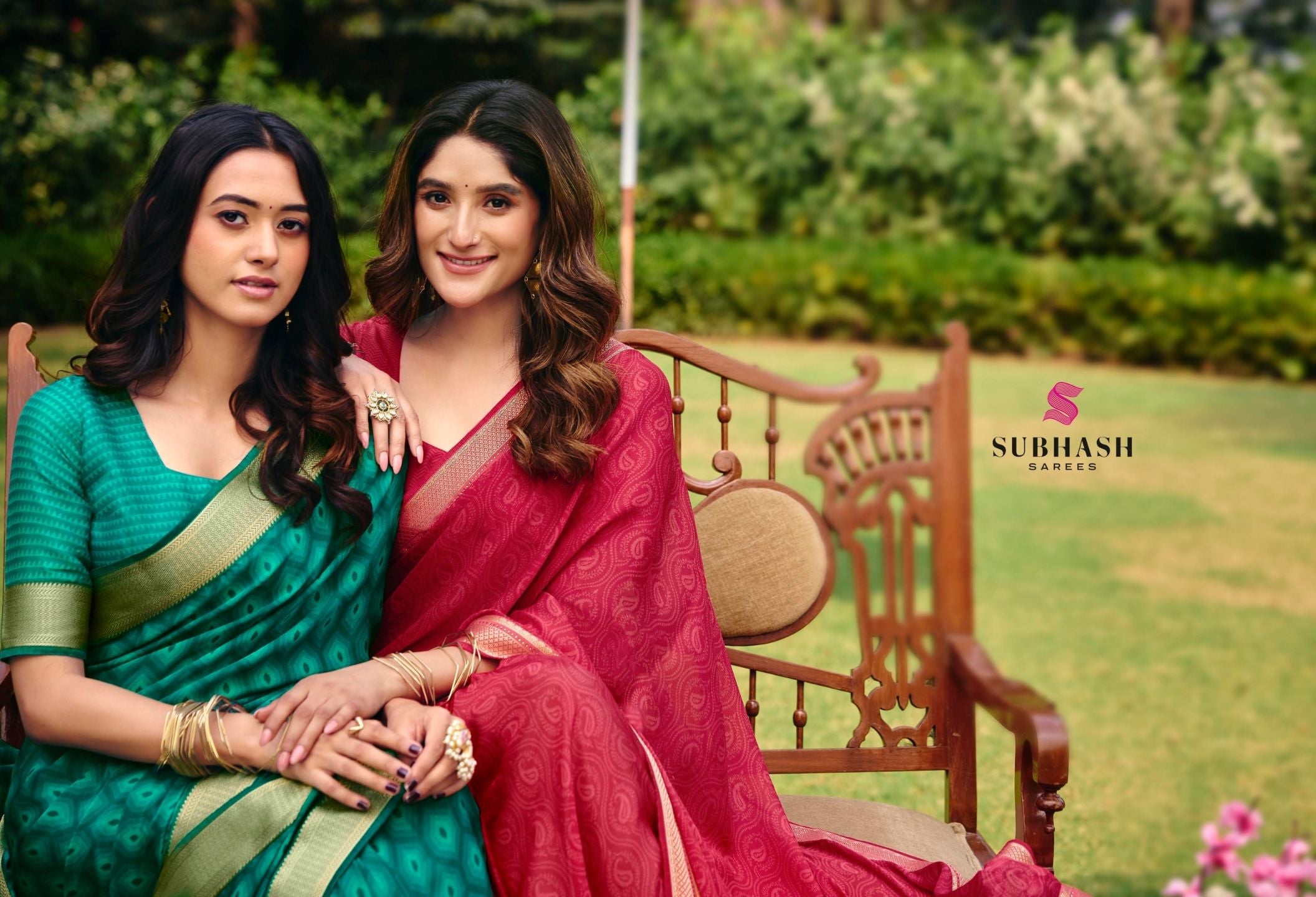 Riviera-27: Chiffon Printed Sarees with Georgette Blouse