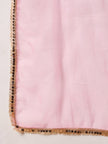 Pink  Silk Blend Solid A-Line Kurta Trouser With Dupatta