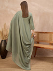 Green Pure Cotton Floral Embroidered A-Line Kurta Trouser With Dupatta