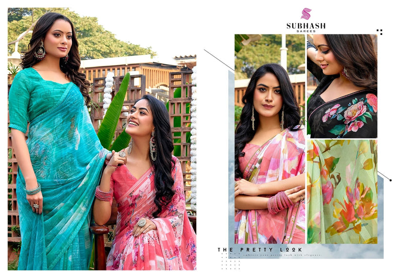 Prakruti-16: Georgette Printed Sarees