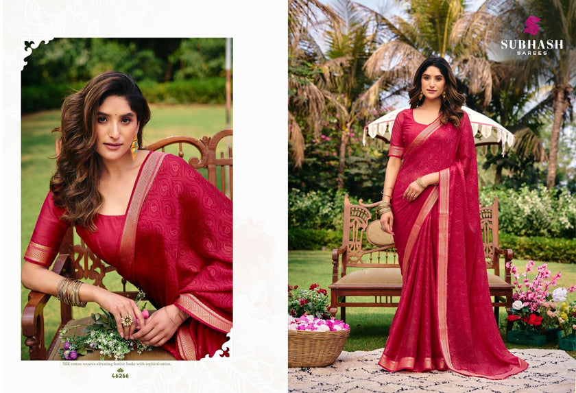 Riviera-27: Chiffon Printed Sarees with Georgette Blouse