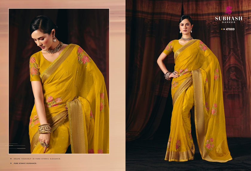 Nyassa-16 : Fancy Designer Saree with Designer Blouse