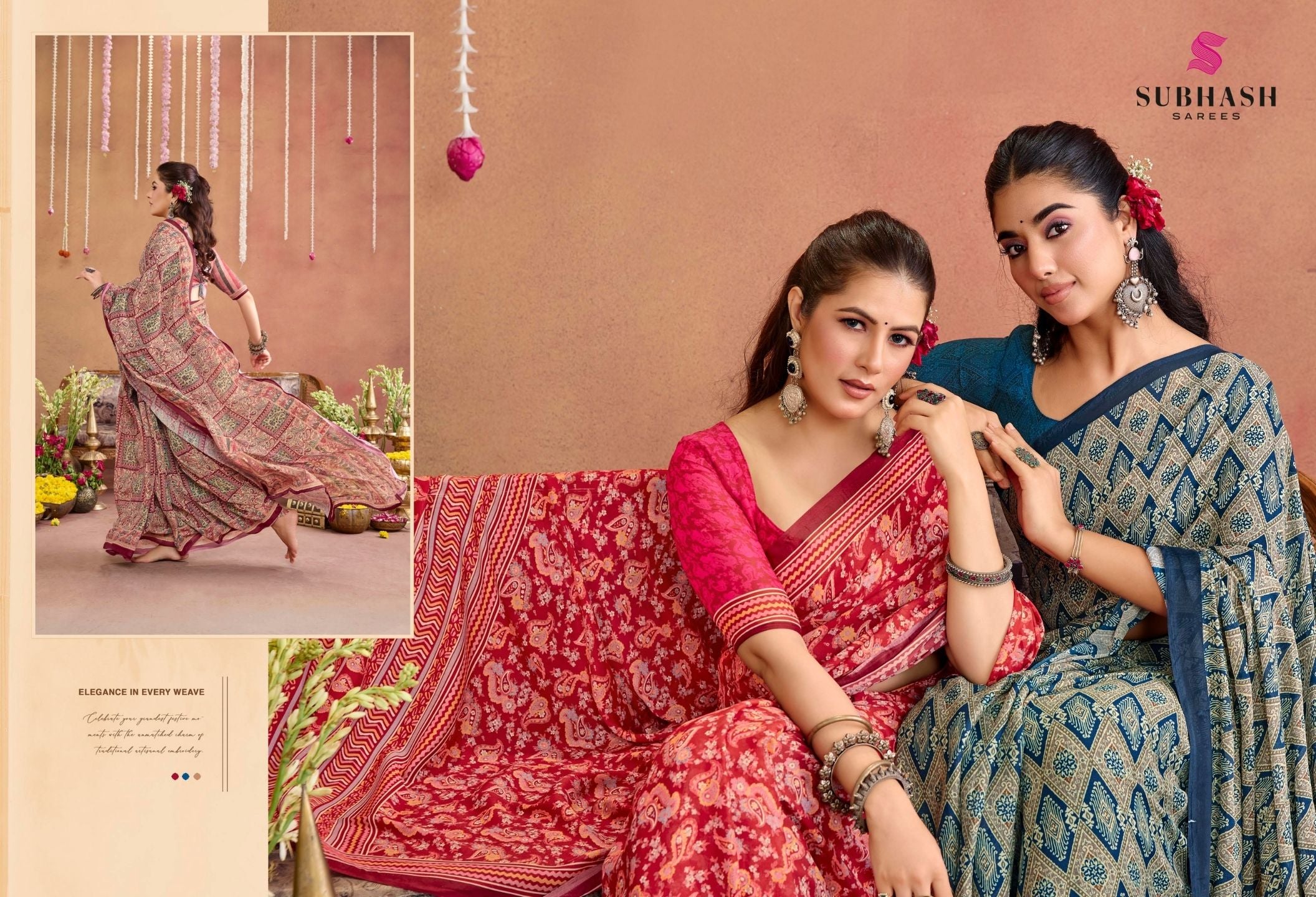Suhani-16 : Georgette Printed Saree with Georgette Printed Blouse