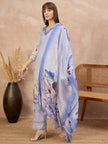 Multi Pure Cotton Digital Printed A-Line Kurta Trouser With Printed Dupatta