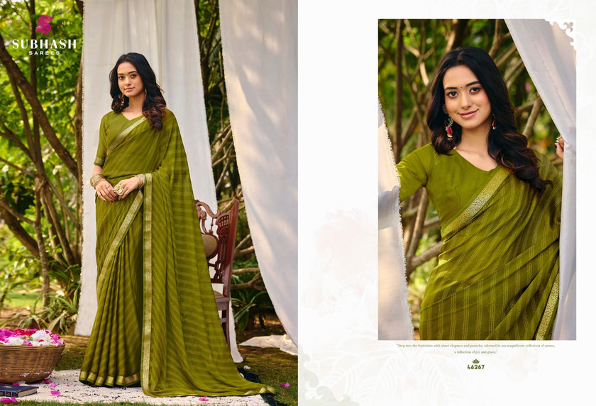 Riviera-27: Chiffon Printed Sarees with Georgette Blouse