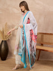 Multi Pure Cotton Digital Printed A-Line Kurta Trouser With Printed Dupatta