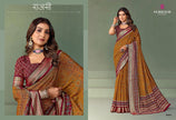 Paalika-03 : Silk Chanderi Mal Cotton Printed Saree with Silk Chanderi Blouse