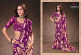 Prakruti-17 : Premium Georgette Saree with Digital Floral Print & Georgette Printed Blouse