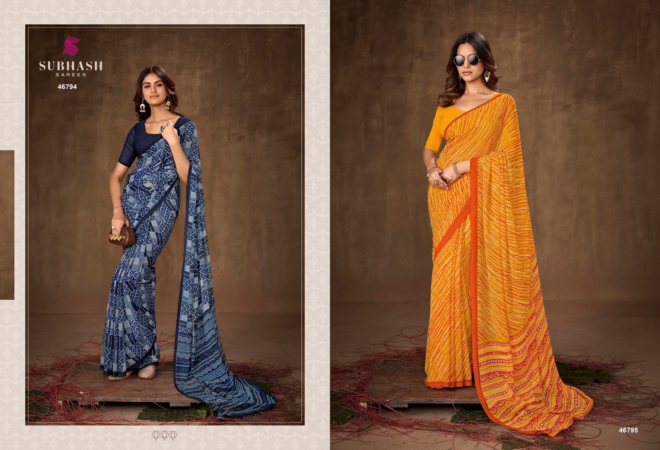 Homemaker-20 : Light Weight Georgette Printed Saree with Printed Blouse