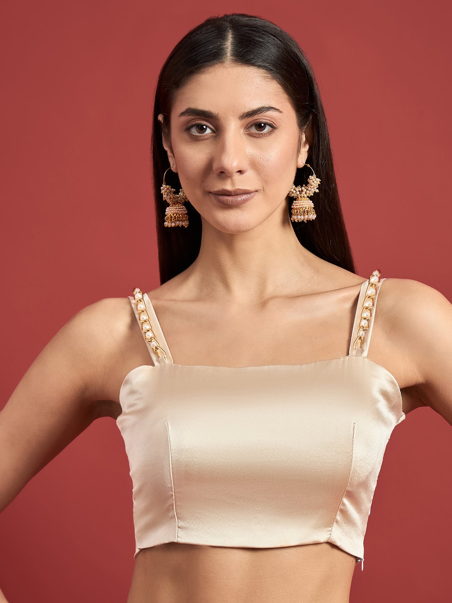 Pink  Organza Solid With Pure Gotta Embroidered Border Saree with Unstitched Fancy Blouse