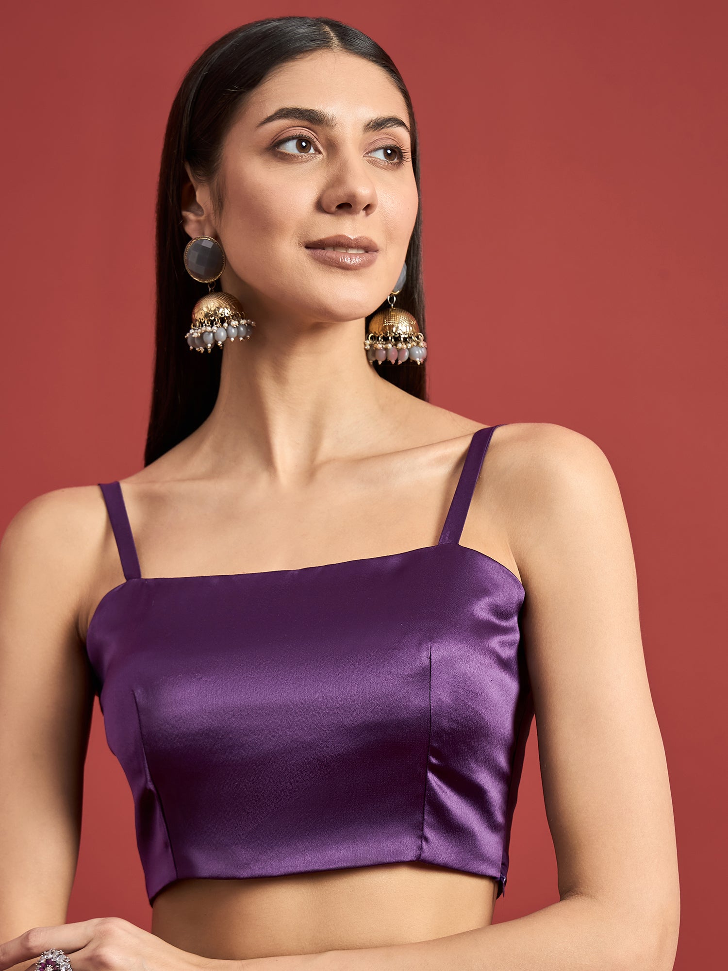 Lavender Organza Solid With Embellished Lace Saree with Unstitched Fancy Blouse