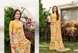 Gardenia-25 : Soft Georgette Floral Printed Saree with Printed Blouse