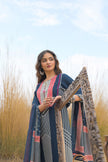 Blue Pure Cotton Ajrakh Printed A-Line Kurta Trouser With Dupatta