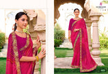Bandhej-02 : Pure Chiffon Bandhani Print Embroidered Border Saree with Designing Blouse