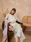 Multi Pure Cotton Digital Printed A-Line Kurta Trouser With Printed Dupatta