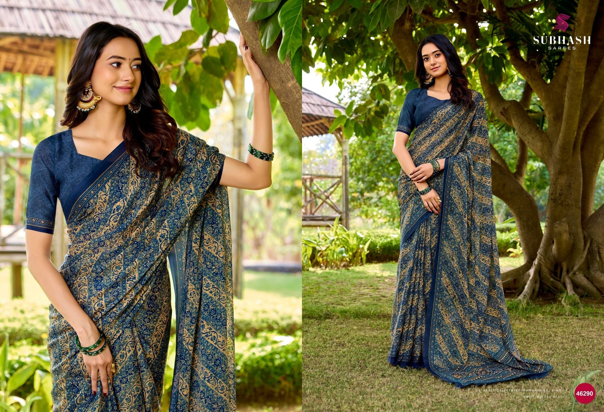 Suhani-15 : Georgette Printed Saree with Georgette Printed Blouse
