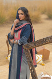 Blue Pure Cotton Ajrakh Printed A-Line Kurta Trouser With Dupatta