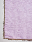 Lavender Organza Solid With Embellished Lace Saree with Unstitched Fancy Blouse