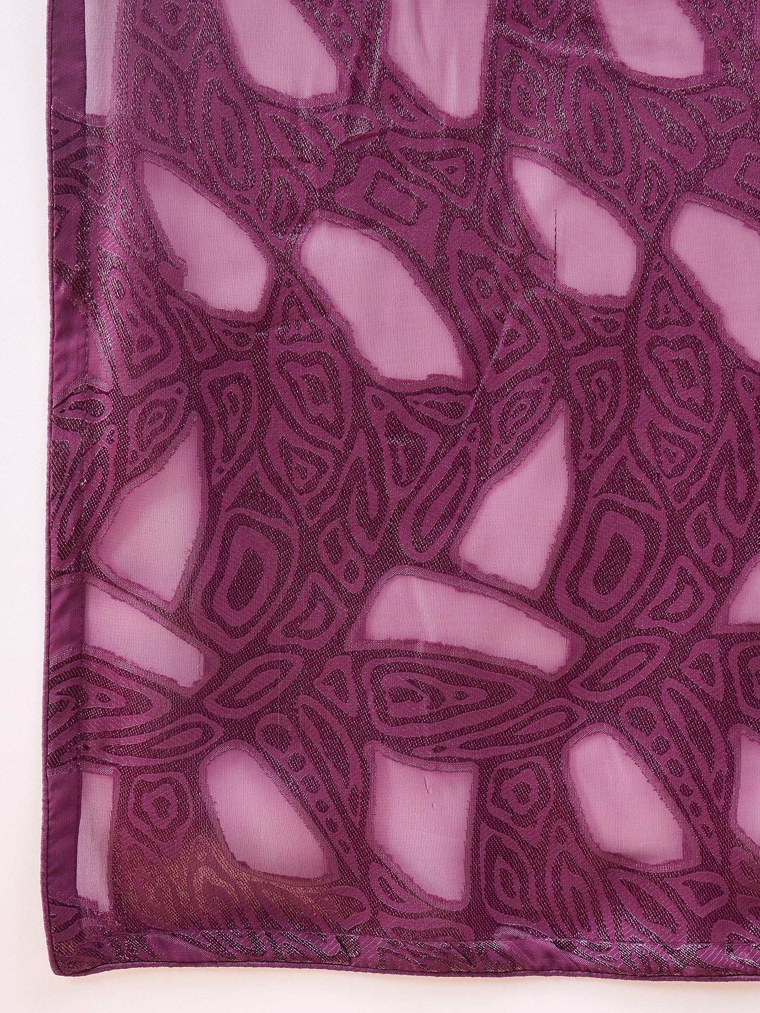 Wine Brasso Woven Design  Saree with Unstitched Fancy Blouse