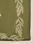 Olive Pure Cotton Floral Printed A-Line Kurta Trouser With Printed Dupatta