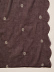Brown Pure Cotton Embroidered A-Line Kurta Trouser With Embroidered Dupatta