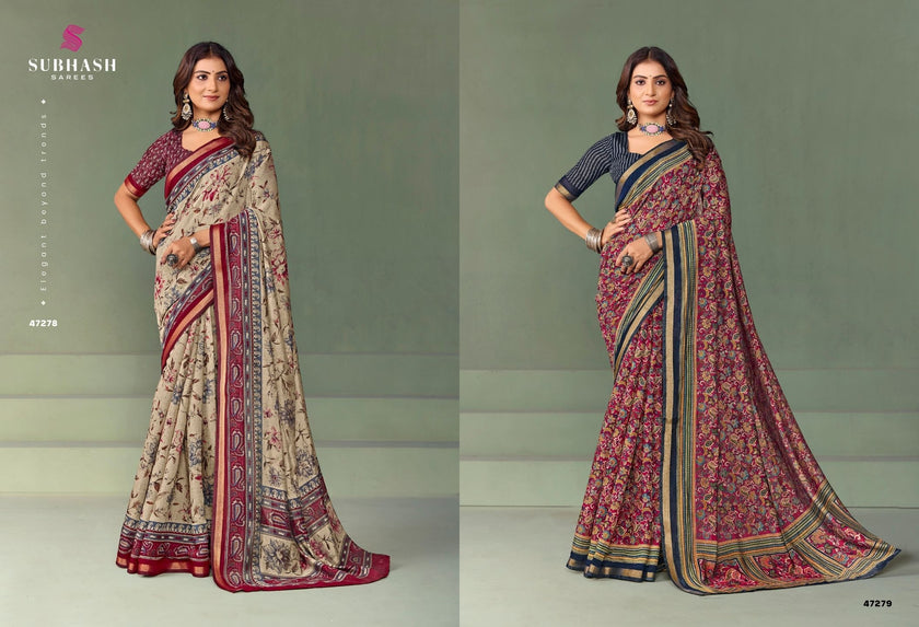 Paalika-03 : Silk Chanderi Mal Cotton Printed Saree with Silk Chanderi Blouse