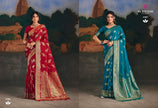 Pankhi - Mirzapur Special : Solid Silk Saree with Zari Border & Silk Blouse