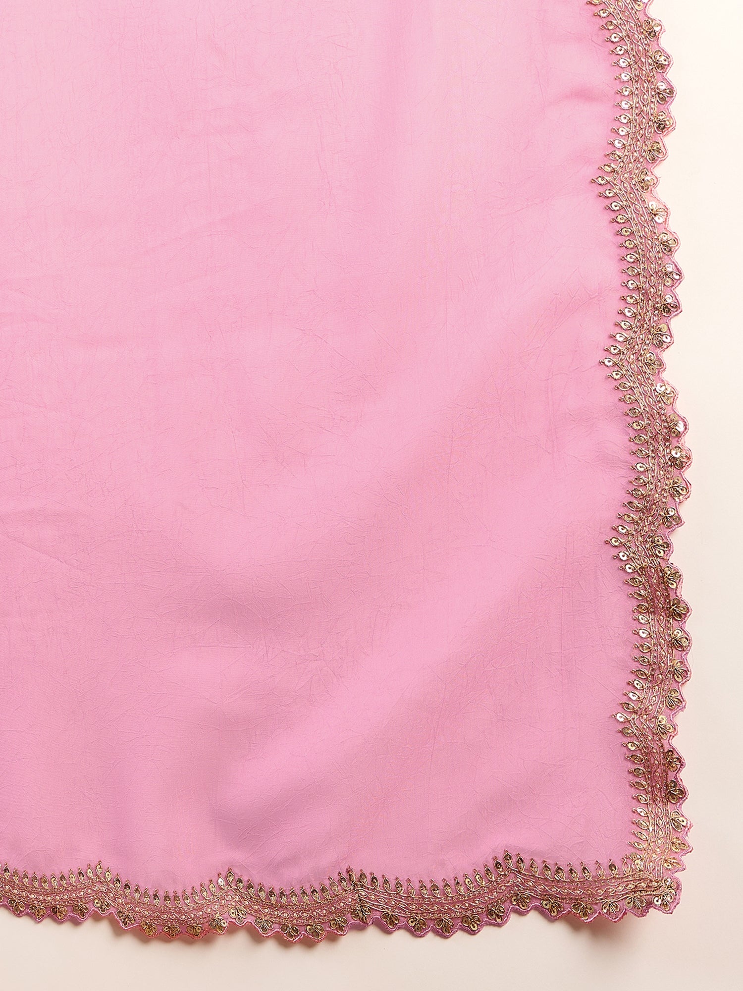 Pink  Organza Solid With Embroidered Border Saree with Unstitched Fancy Blouse