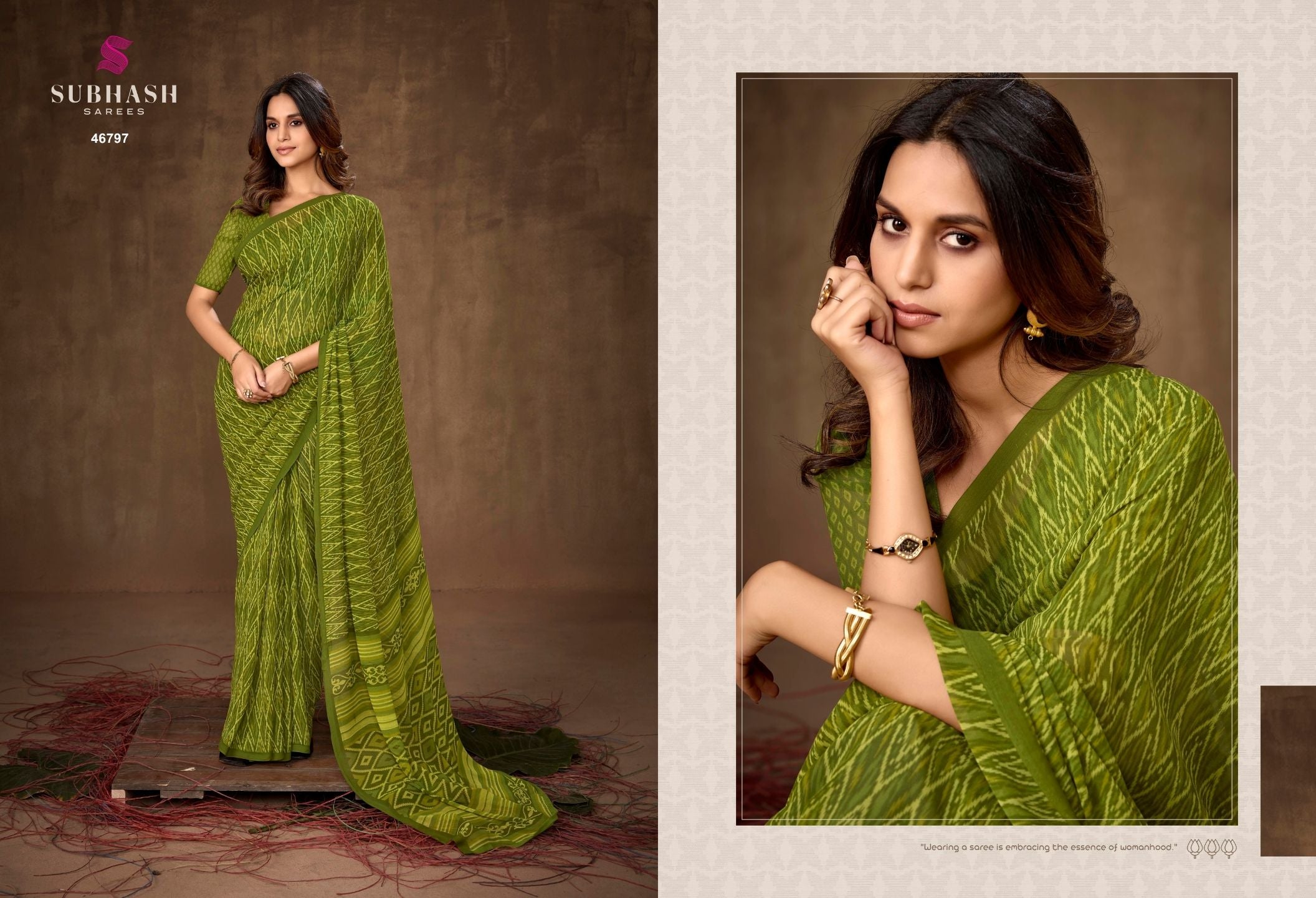 Homemaker-20 : Light Weight Georgette Printed Saree with Printed Blouse