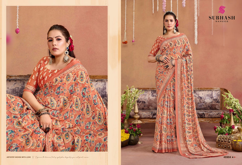 Suhani-16 : Georgette Printed Saree with Georgette Printed Blouse